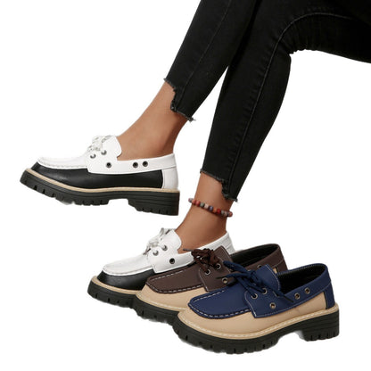 Damen Boots Schnürschuhe Robust Winter