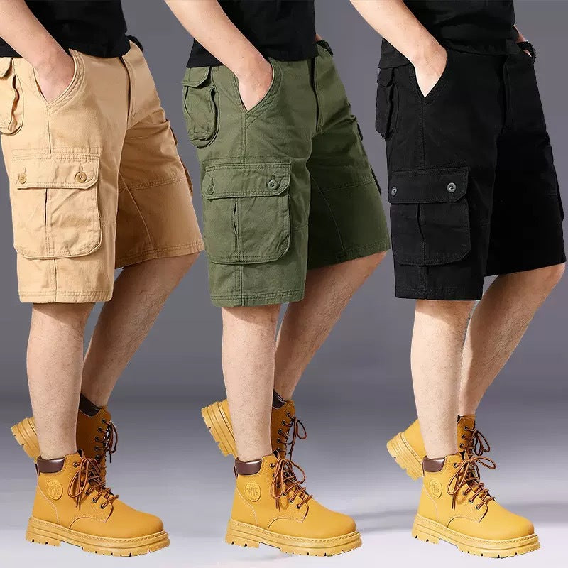 Herren Cargo Shorts Praktisch Vielfach Taschen Verstellbar