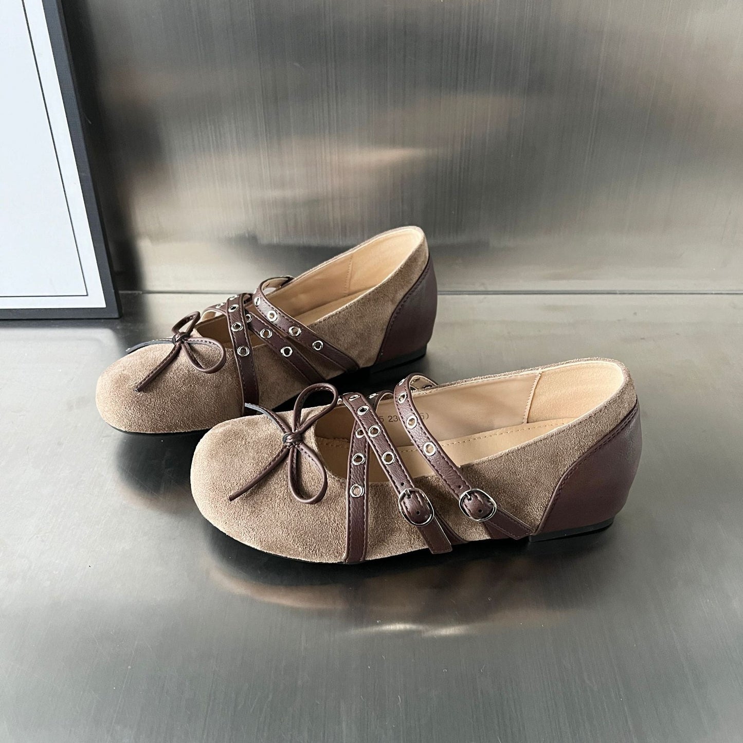 Damen Mokassins Elegante Schnallen Schuhe Frauen Mode