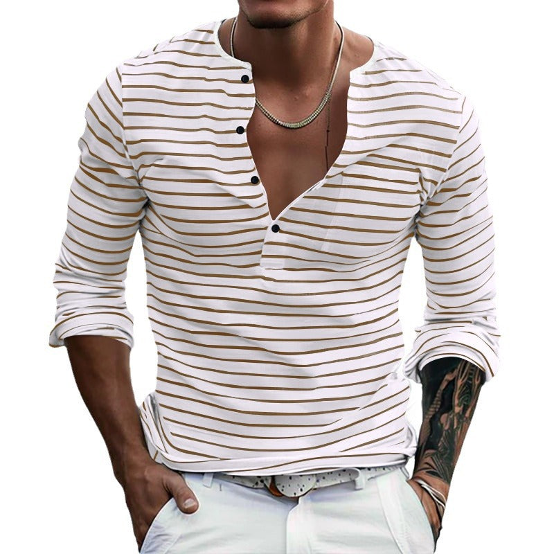 Herren Langarmshirt Streifenmuster Modern Berlin