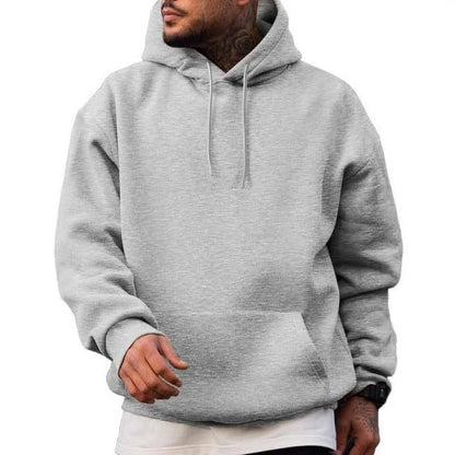 Herren Hoodie Kapuzenpullover mit Kängurutasche Groß