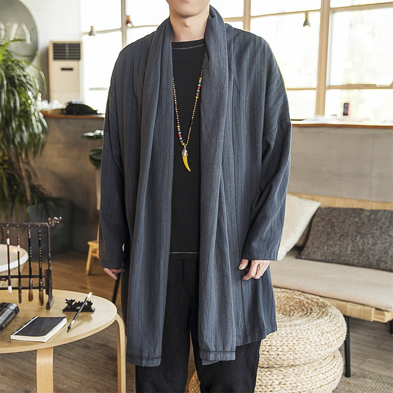 Herren Kimono-Jacke Lässig Elegant Weich - BerlinGlamour