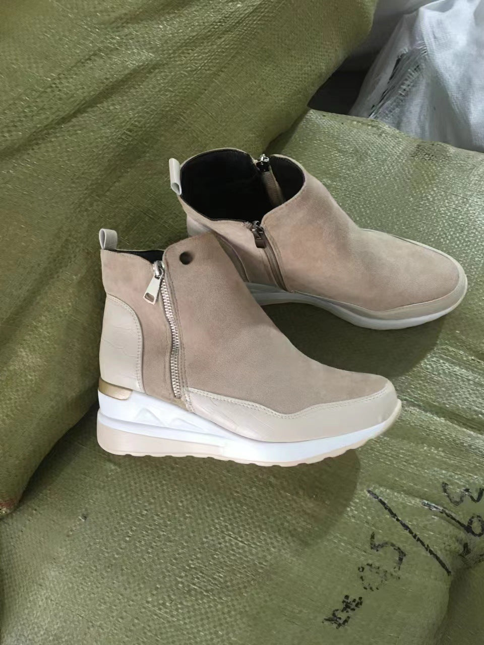 Damen Stiefeletten Elegante Reißverschluss Schuhe Frauen