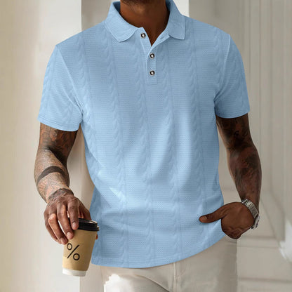 Herren Polohemd Elegantes Struktur Design Modern