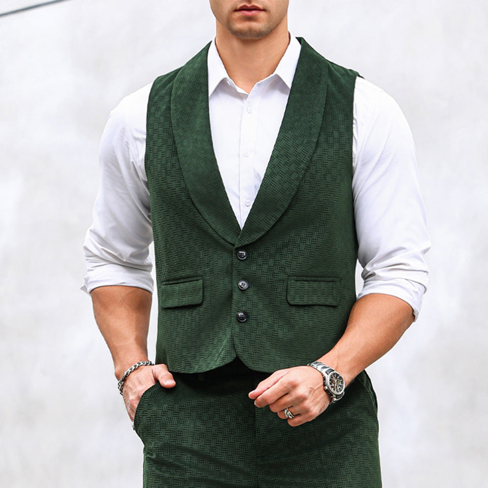 Herren Anzugweste Elegant Strukturiert Modern
