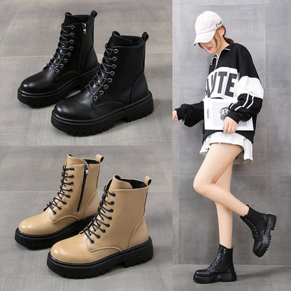 Damen Schnürstiefel Robust Winterstiefel Modisch - BerlinGlamour