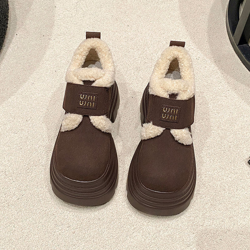 Damen Clogs Warmgefüttert Klettverschluss Verstellbar Winter