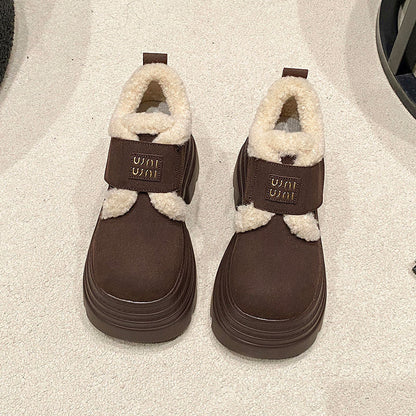 Damen Clogs Warmgefüttert Klettverschluss Verstellbar Winter