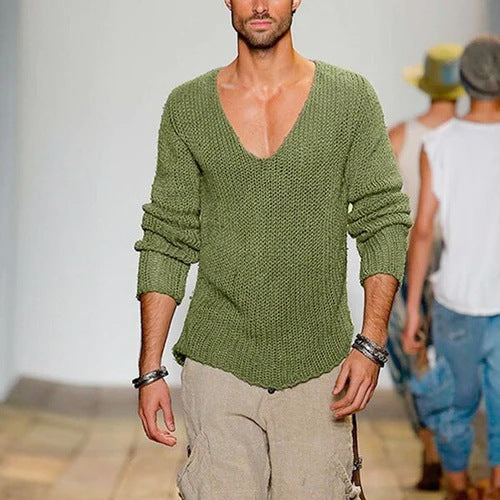 Grob gestrickter Herren Pullover Großstadt Chic - BerlinGlamour