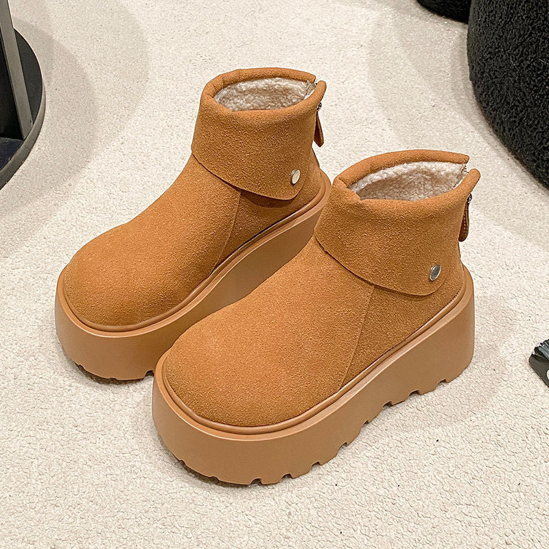 Damen Plateau-Stiefeletten Bequem Modisch Hochzeitsschuhe