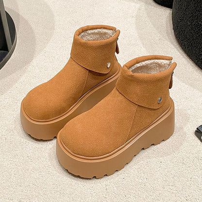 Damen Plateau-Stiefeletten Bequem Modisch Hochzeitsschuhe