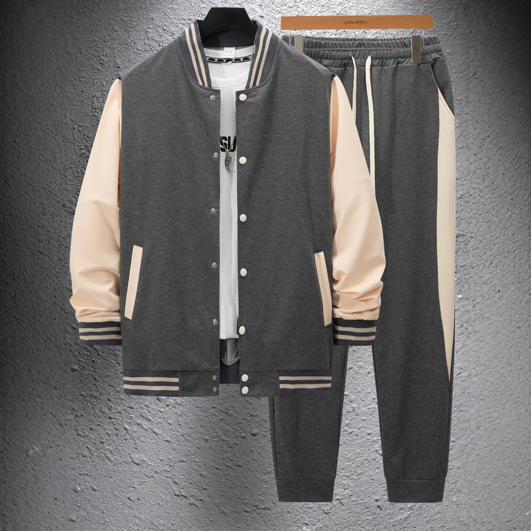 Herren Freizeitanzug Set Sportlich Modern mit Kontrast
