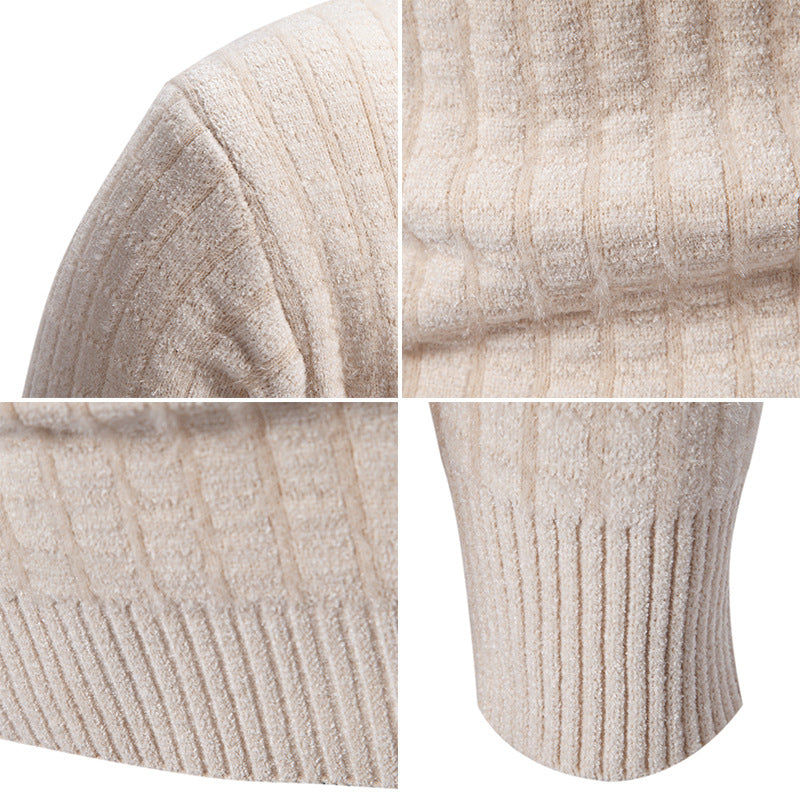 Herren Pullover Feinstrick Strukturiert Modern