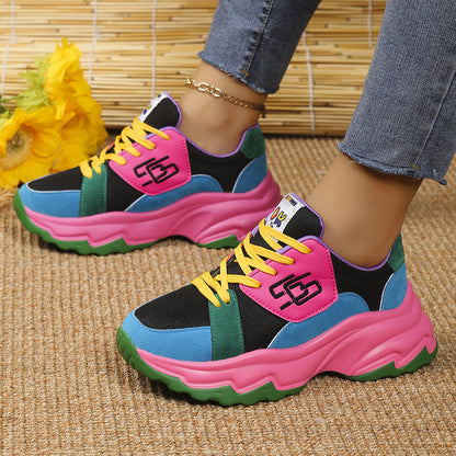 Damen Sneaker Sportlich Komfortabel Farbenfroh