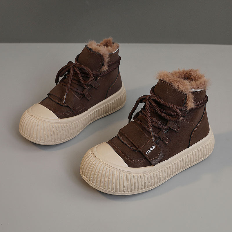 Damen Sneaker Winter High-Top Warm mit Weichem Innenfutter