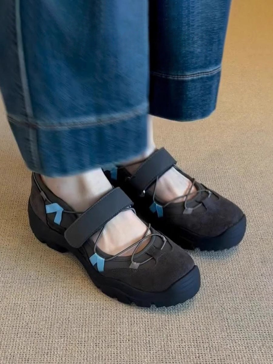 Damen Schuhe Alltag Bequem Klettverschluss Robust