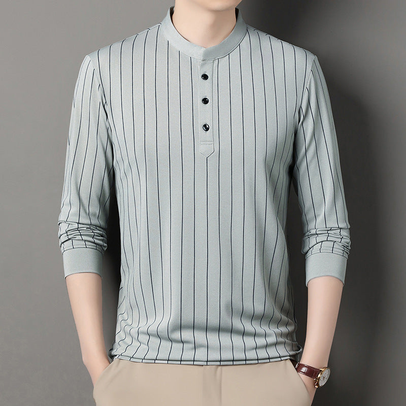 Herren Poloshirt Streifenmuster Elegantes Design Hochwertig
