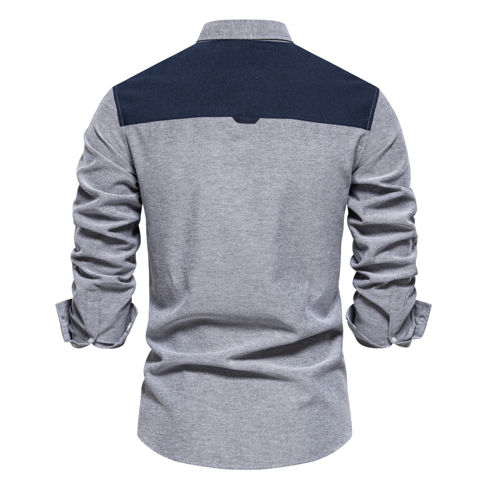 Herren Hemd Moderner Schnitt mit Brusttasche Baumwolle
