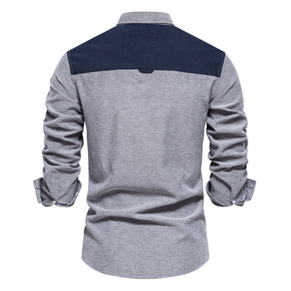 Herren Hemd Moderner Schnitt mit Brusttasche Baumwolle