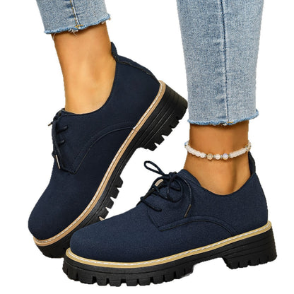 Damen Schnürschuhe Robust Profil Modisch