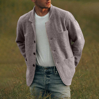 Herren Cardiganjacke Modern mit Taschen und Slim-Fit
