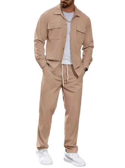 Herren Freizeitanzug Modern mit Taschen Elastisch Bequem