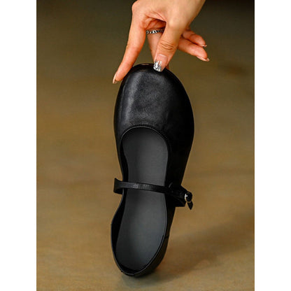 Damen Ballerina Bequem Riemen Schuhe Komfort