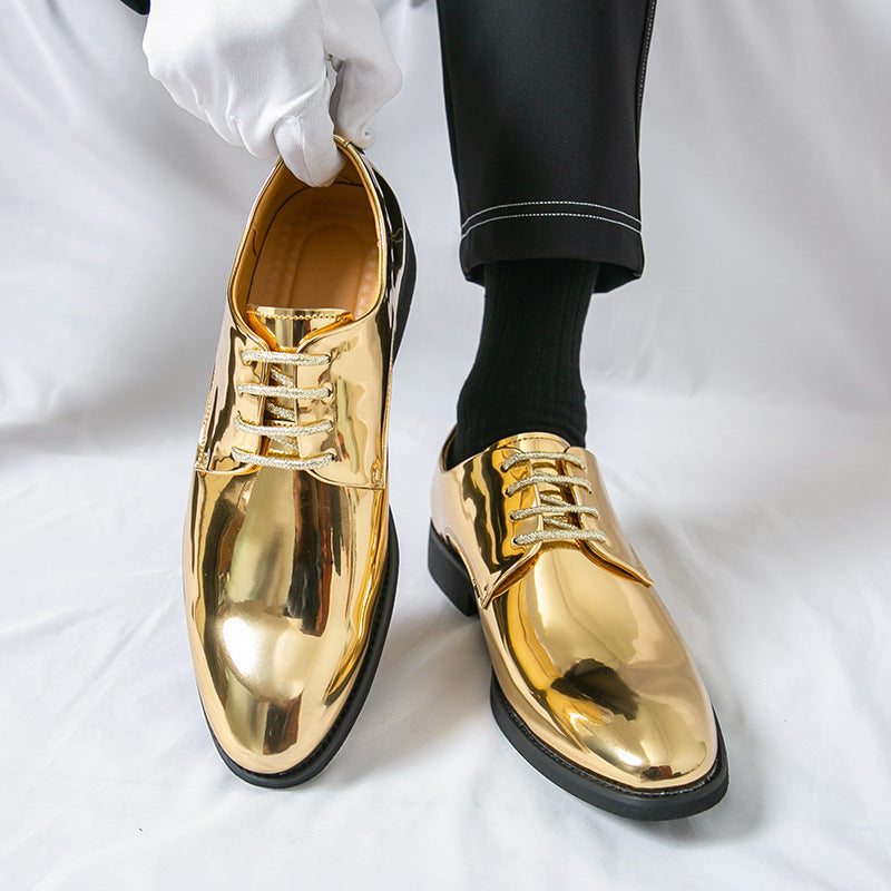 Damen Schnürschuhe Elegante Glänzend Schwarz