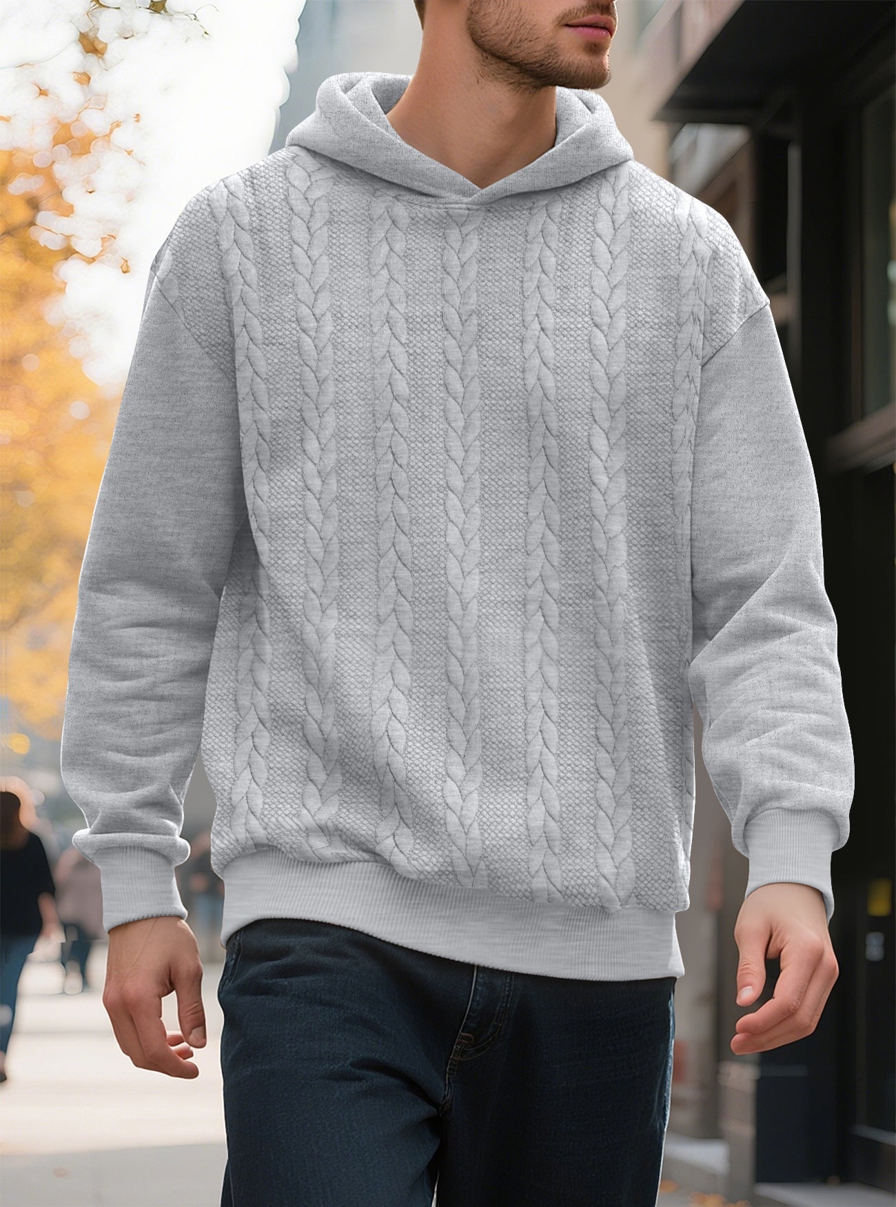 Herren Kapuzensweater Strick Modern Sportlich