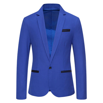 Herren Blazer Elegant Modern Slim Fit Schwarzer Anzug