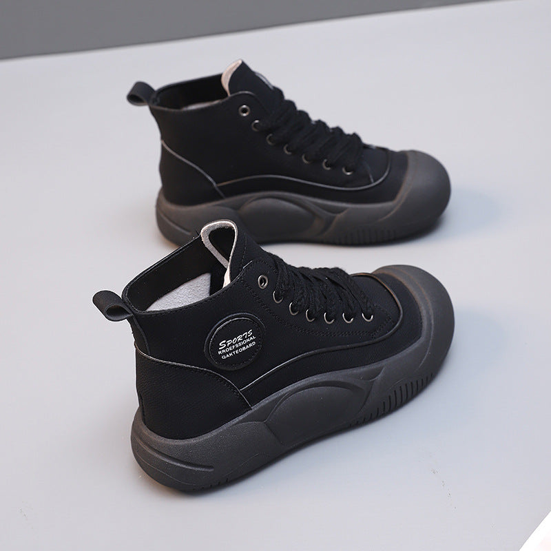 Damen Sneaker Hoch High-Top Komfort Schuhe Rutschfest