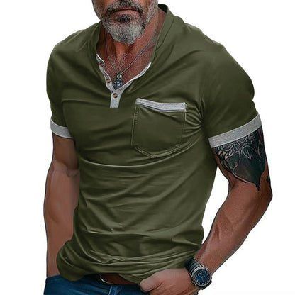 Herren Poloshirt Modern mit Brusttasche und Kragen