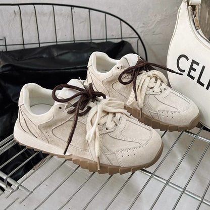Damen Sneaker Trendy Sportlich Weiß