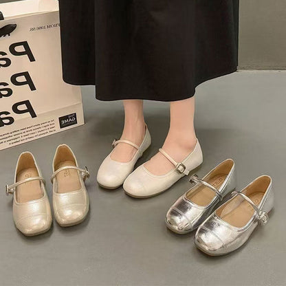Damen Ballerinas Bequem Elegant Riemenchensystem - BerlinGlamour