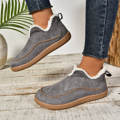 Damen Slipper Warm Fleece Rutschfest Winter