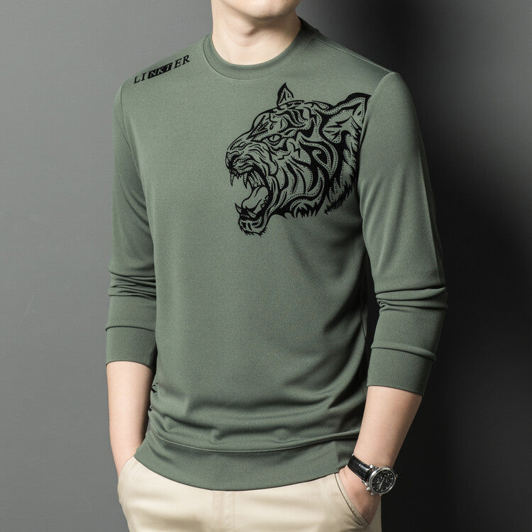 Herren Langarmshirt Tiger Grafik Modern Style