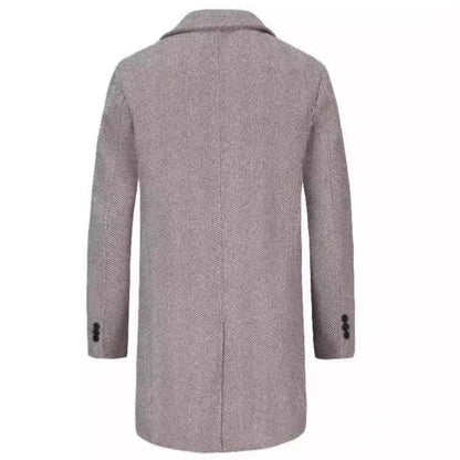 Eleganter Herren Trenchcoat Wollmantel Schwarz Berlin