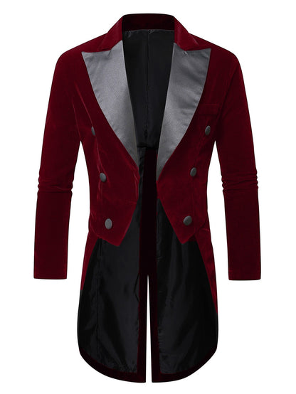 Maßgeschneiderter Samt Blazer Herren Elegant Schwarz