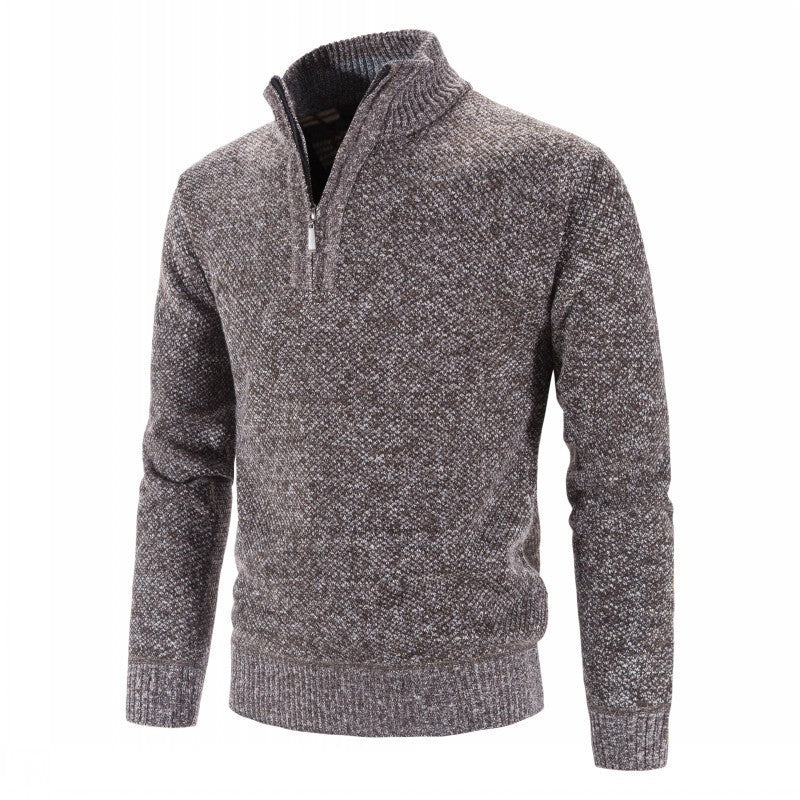Herren Rollkragenpullover Elegantes Design Halbzipper - BerlinGlamour