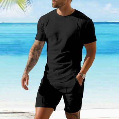 Herren Sport-Outfit Kurzarm-Shirt und Shorts-Set