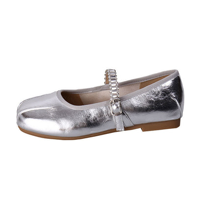 Damen Ballerinas Elegantes Design mit Riemchen