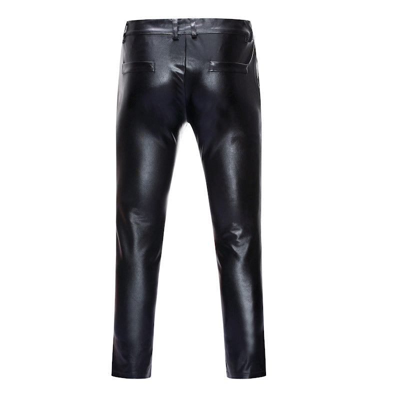 Glamouröse Herren Hose Pailletten Schwarz Elegant