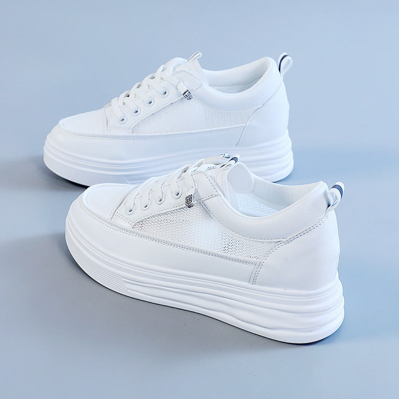 Damen Sneaker Elegante Plattform Mesh Schuhe Frauen