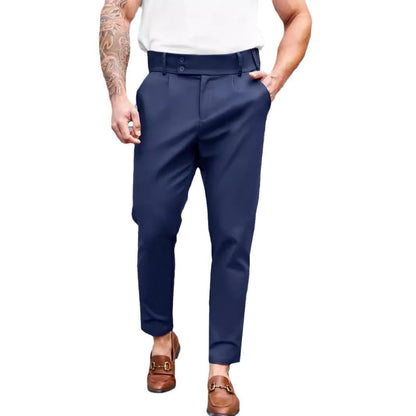 Elegante Herren Businesshose Slim Fit Schwarz