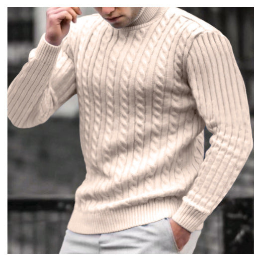 Herren Rollkragenpullover Weich Komfortable Strickqualität