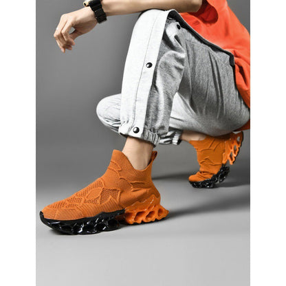 Damen Sneaker Sportlich Strick Rutschfest Komfortabel