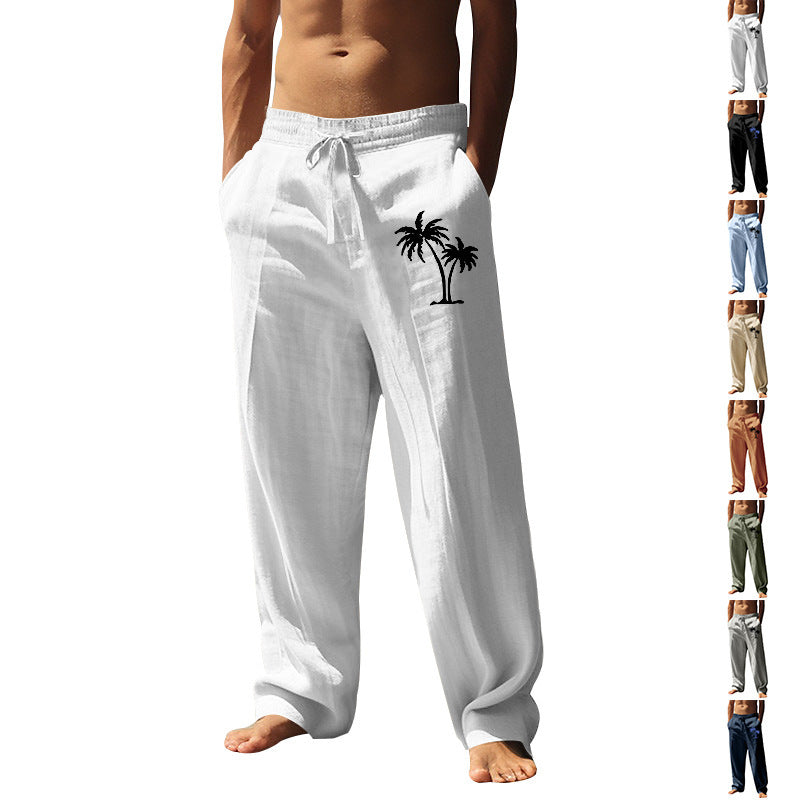 Herrenhose Leinen Freizeit Hose Elastisch Bequem - BerlinGlamour
