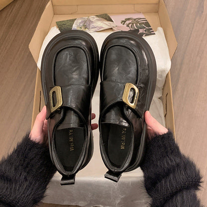 Damen Slipper Bequem Plateau Glitzer Schnalle - BerlinGlamour