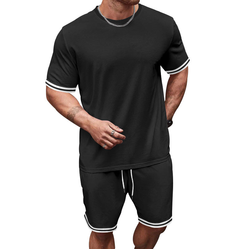 Herren Sportset Freizeitbekleidung Kontrast Modern