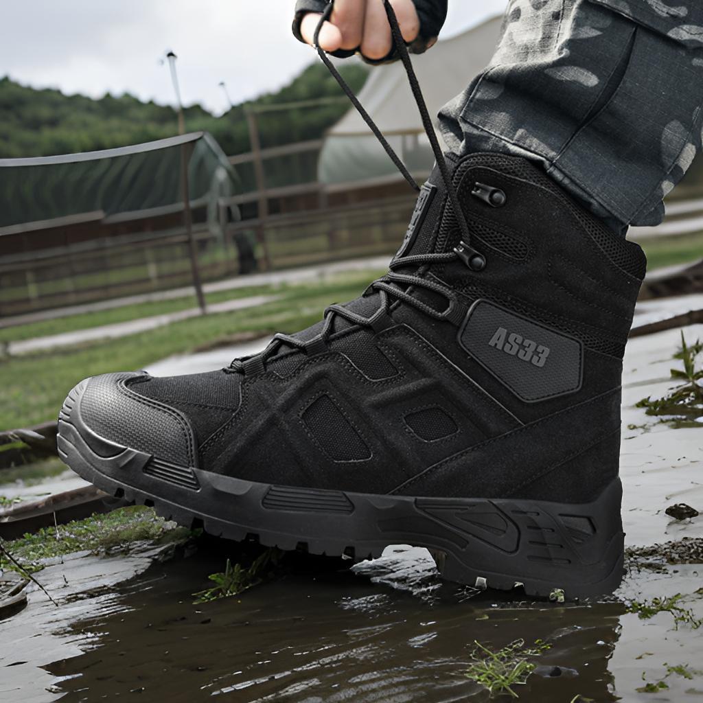 Herren Tactical Stiefel Wanderschuhe Outdoor Schwarz